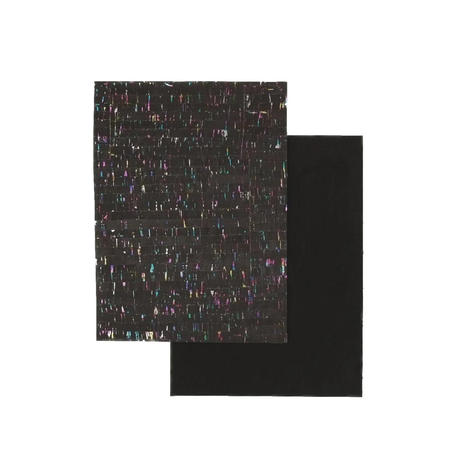 Korkleder Schwarz/Multicolor Muster - Image 2