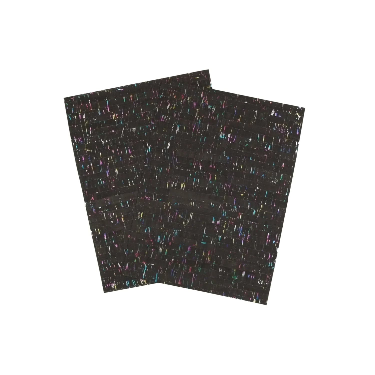 Korkleder Schwarz/Multicolor Muster - Image 3