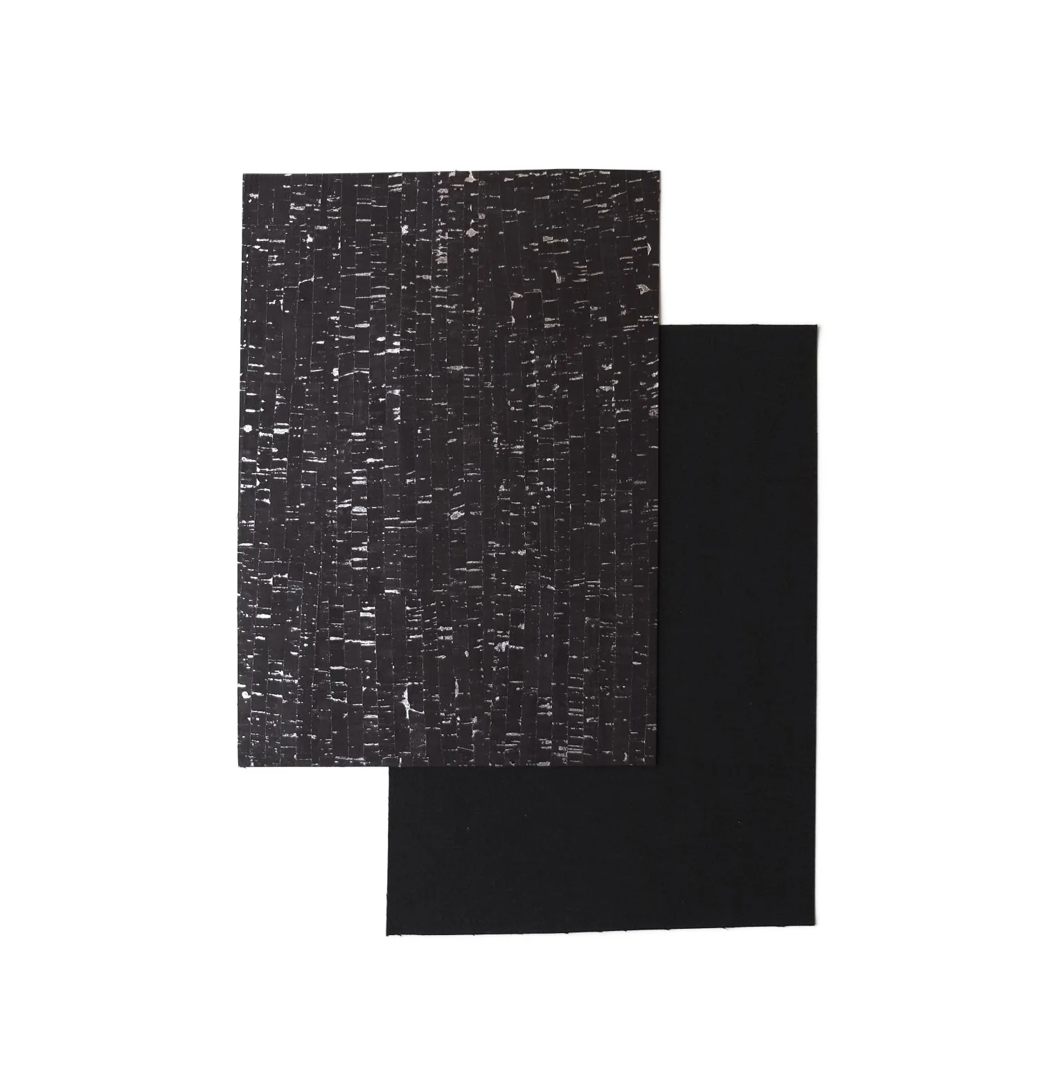Korkleder Schwarz/Silber Muster - Image 2