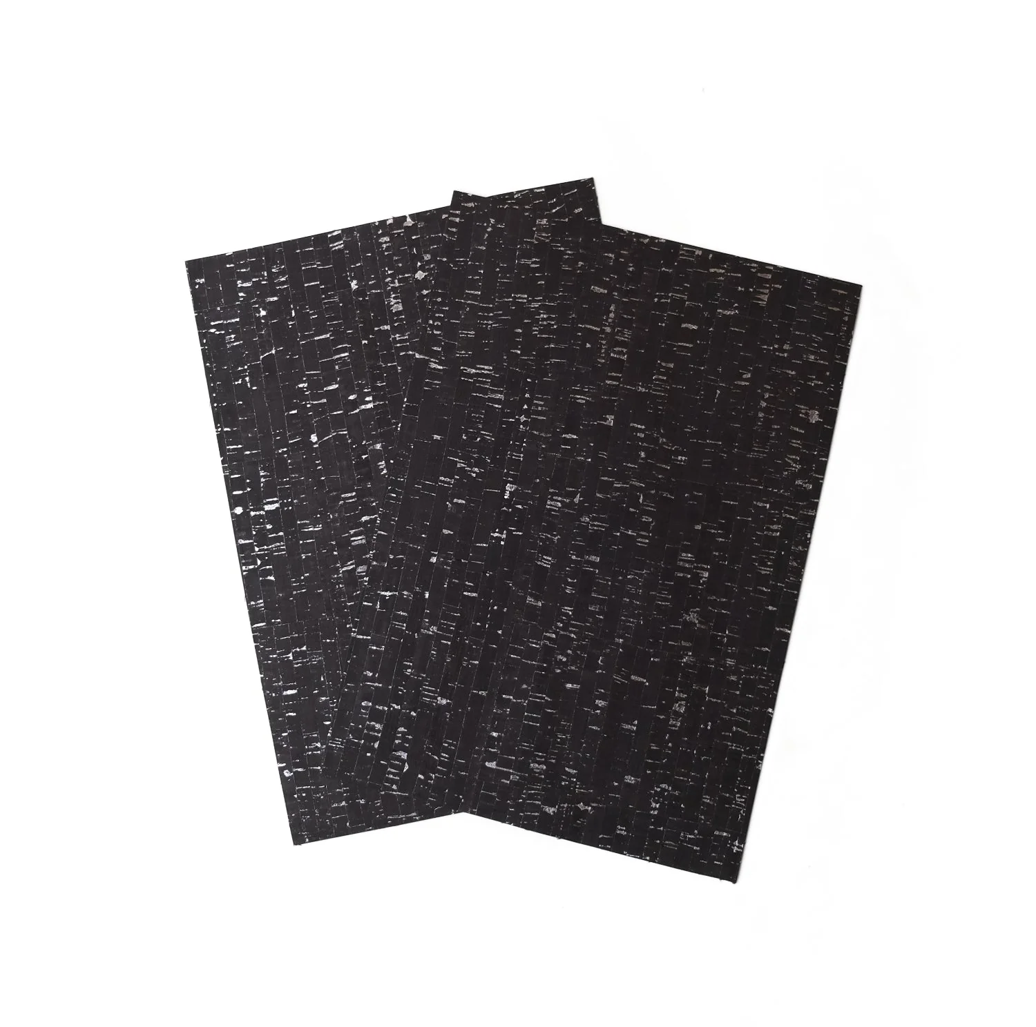 Korkleder Schwarz/Silber Muster - Image 3